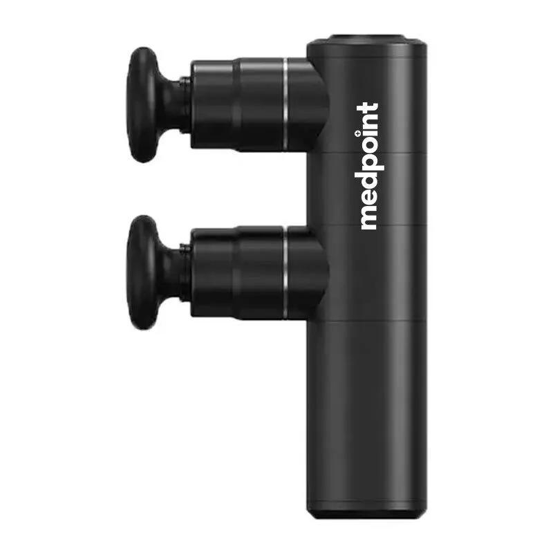 Medpoint kahe peaga massaažipüstol Mini Twin Black Edition