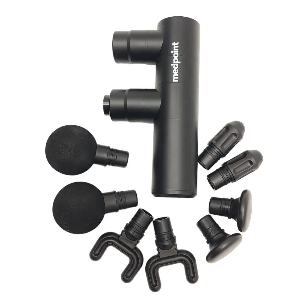 Medpoint kahe peaga massaažipüstol Mini Twin Black Edition