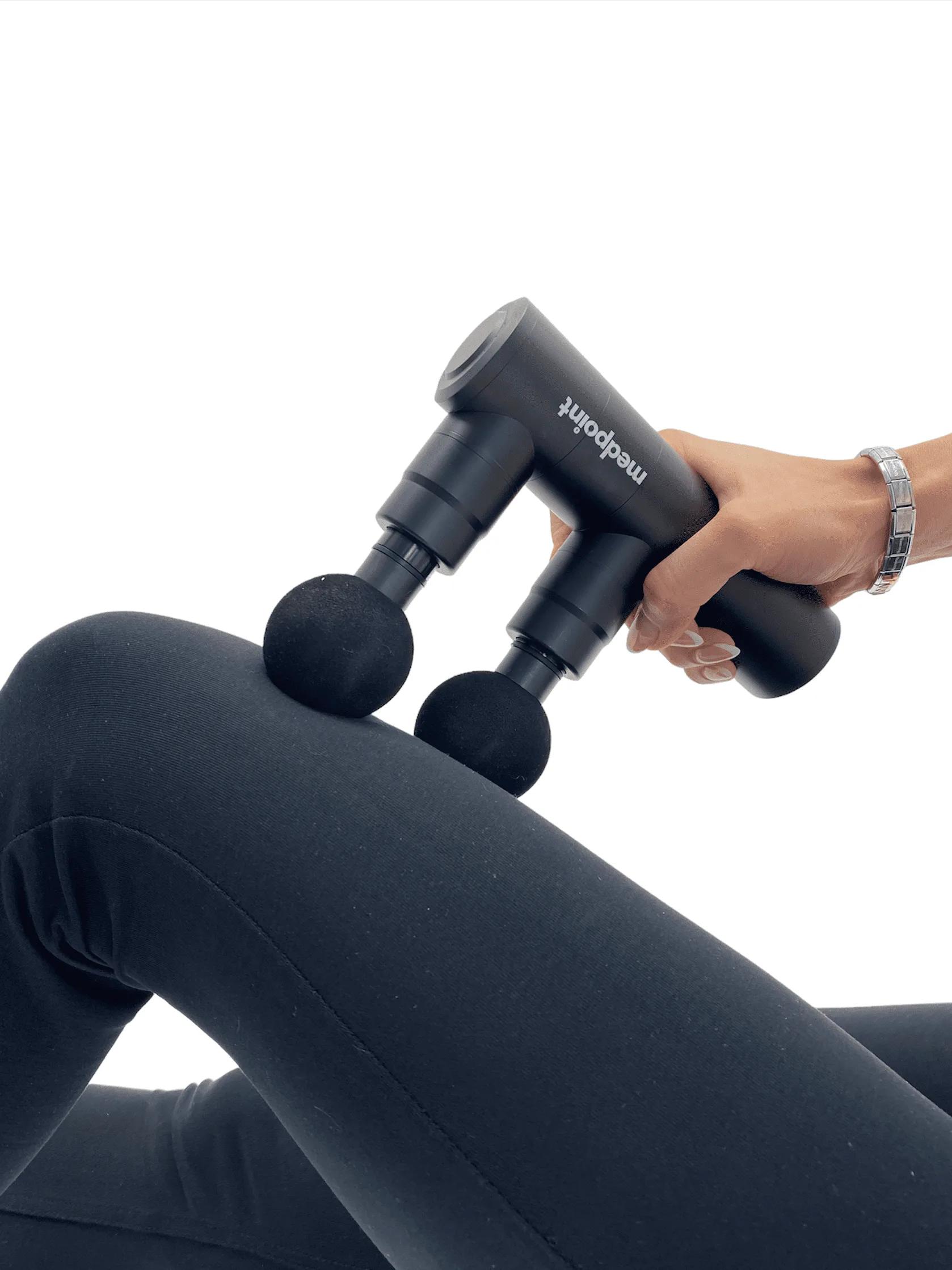 Medpoint kahe peaga massaažipüstol Mini Twin Black Edition