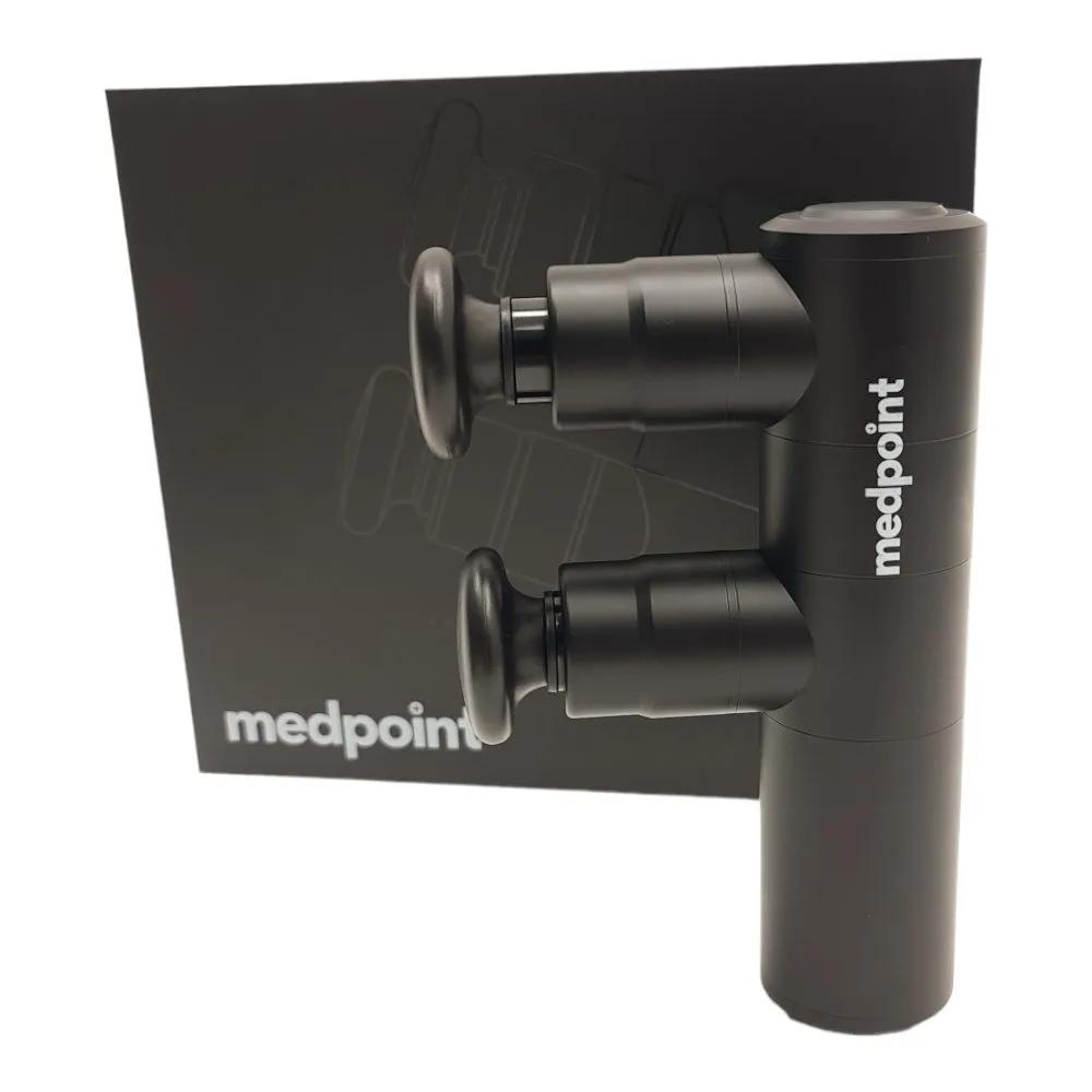 Medpoint kahe peaga massaažipüstol Mini Twin Black Edition