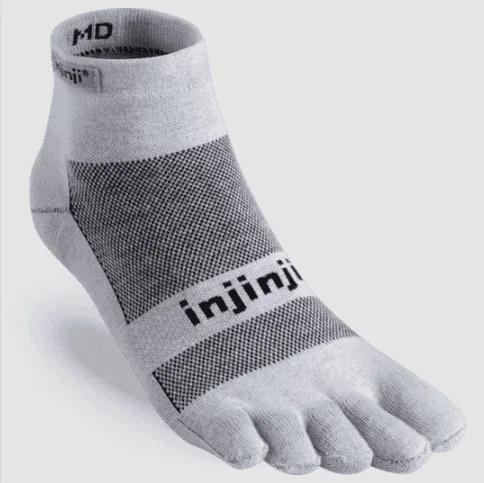 Injinji RUN õhukesed keskmise kõrgusega hallid varvassokid
