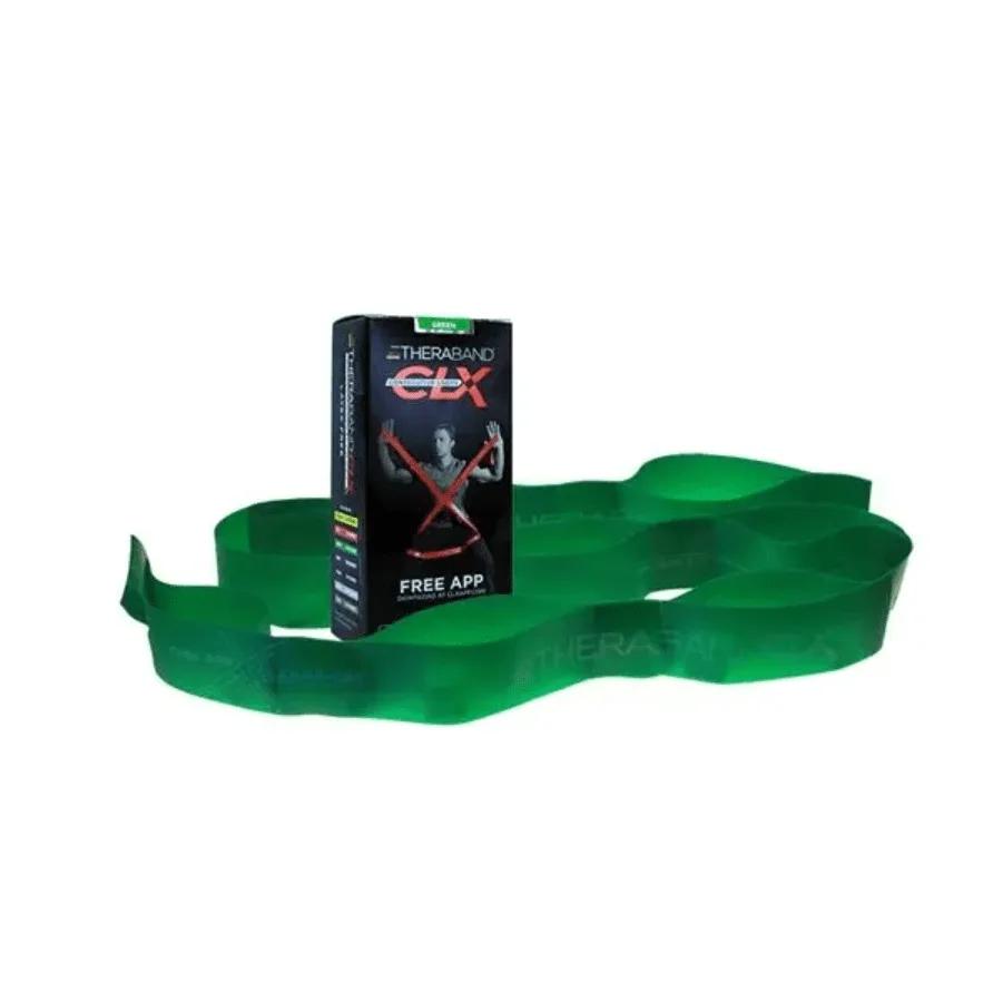 Thera-Band CLX Consecutive aasadega treeningkumm 1,5m roheline