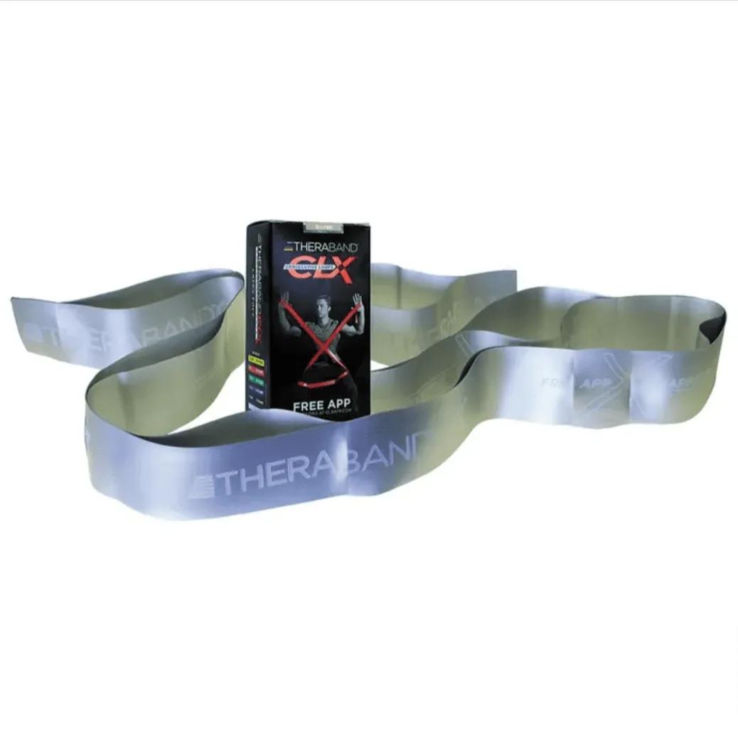 Thera-Band CLX Consecutive aasadega treeningkumm 1,5m hõbe