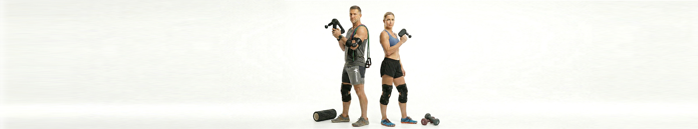 Spordivarustusega inimesed