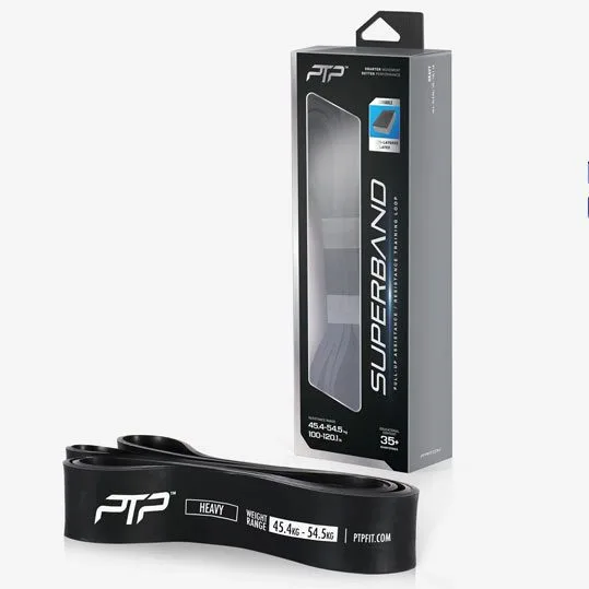 PTP Superband Heavy (tugev) treeningkumm, must