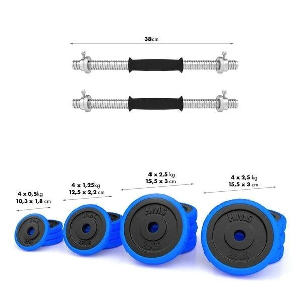 Kangi ja hantlite komplekt 30KG HMS
